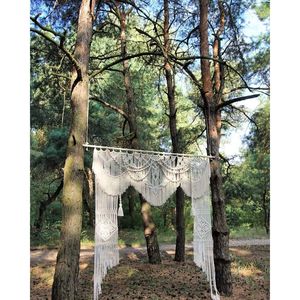 Cortina Decorativa Hecha a Mano para Arco de Boda, Tapiz de Pared Colgante para Bodas - Product Image 1