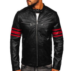 Hombres 2024 invierno Casual Motor 2024 chaqueta de cuero personalizada hombres invierno moda Biker chaqueta - Product Image 1