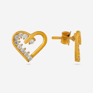 92.5 <b>Silver</b> <b>Stud</b> <b>Earrings</b> Heart Shaped 191573 for Gift - Product Image 3