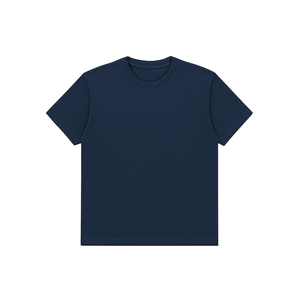 T-shirt bleu marine coupe ajustée pour hommes, t-shirt extensible coupe musclée pour les entraînements de gymnastique et les vêtements décontractés, t-shirt pour hommes - Product Image 1