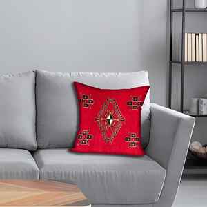 Cojín con Estampado Kilim Heritage: Cojín Decorativo Rústico Turco Vintage, 20"x20" - 50x50 cm - Product Image 3