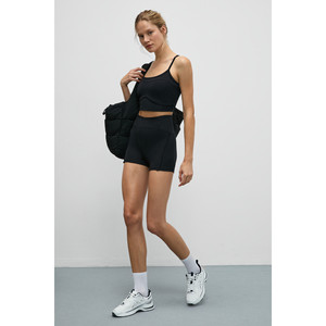 Urban Beat FLINTRA Women's Soft and Stretch Textured Piped Karyoka <b>Stitched</b> Print Detail Short <b>Leggings</b> - Product Image 3