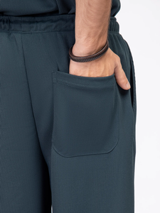 Pantalon de survêtement ample pour homme de haute qualité, en toile épaisse 100% coton, avec logo brodé personnalisé, style streetwear empilé - Product Image 5