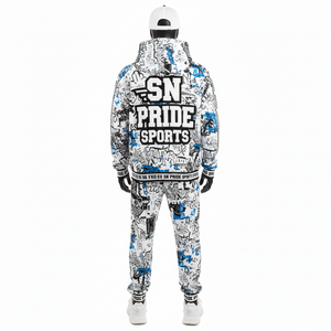 Nouveau style d'hiver, ensembles de survêtement décontractés pour hommes à capuche, solides, sur mesure, de haute qualité, 100% coton, confortables, broderie respirante - Product Image 3