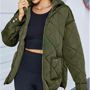Razorts International <b>Plus</b> <b>Size</b> Women Quilted <b>Jacket</b> Thick Warm Waterproof Hooded Zipper Closure Long Length Autumn Winter Wear - Product Image 5
