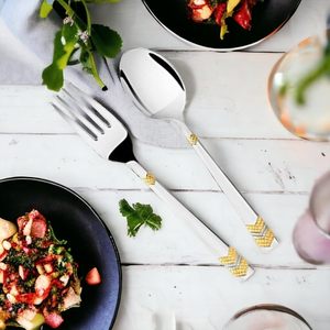 Artículo de Cubiertos de más durabilidad Material de gran calidad Acero inoxidable disponible Regalo ideal Adecuado para aniversario y fiesta - Product Image 5