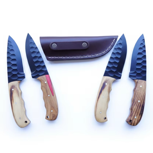 Ensemble de couteaux professionnels pour chef, ambidextre, 5 pièces, multi-tailles, forgé à la main, acier au carbone, acier inoxydable durable - Product Image 1