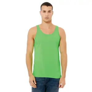 Side Seamed Retail Fit 100% Airlume Combed and Ring Spun Cotton 32 single 4.2 oz Neon Green Unisex Jersey Tank