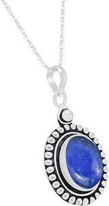 925 Sterling Silver <b>Lapis</b> <b>Lazuli</b> Oval Shape Handmade Gemstone <b>Pendant</b> Perfect Wedding Gift for Love With 925 Stamped Jewelry - Product Image 4