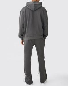 Pullover Custom 100% Cotton Winter <b>Tracksuit</b> Set Streetwear Flared Sweatpants and Hoodie Set Sweatsuits Unisex - Product Image 4