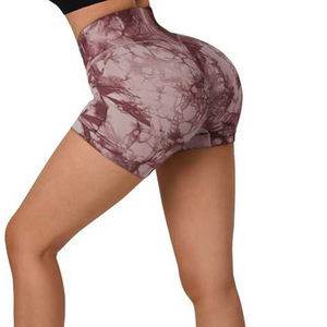 Pantalones cortos deportivos de yoga para mujer Pantalones cortos de gimnasio de realce de cintura alta Leggings ligeros, sin costuras, cintura alta - Product Image 5