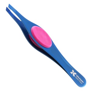 Pince à épiler de précision en acier inoxydable avec coussinets antidérapants et alignement parfait pour l'extraction des éclats - Product Image 1