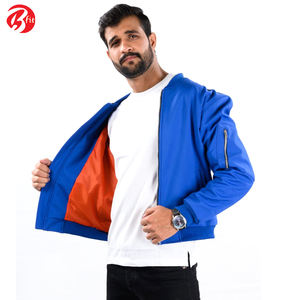 2023 vente en gros personnalisé printemps automne saison porter Streetwear fermeture éclair conception blanc hommes portent Bomber veste - Product Image 2