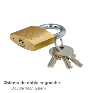 Lucchetto in Ottone ad Arco Normale con Chiavi Uguali 40 mm N. 1 Resistente per Impieghi Gravosi - Product Image 4