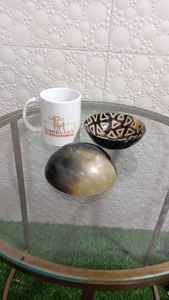 Cuencos DE SERVICIO DE PC de estilo americano personalizables de alta calidad, cuencos de sopa de ensalada de cuerno de búfalo de buey Natural, Negocio de cerámica sostenible - Product Image 4