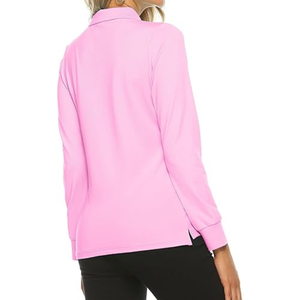 Uniforme avec logo personnalisé T Shirt tricoté Polo Neck Top Femme Robe de golf Polo Tee Shirt Robe pour femmes - Product Image 3