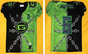 ชุดฟอร์มอเมริกันฟุตบอลผ้าทวิลปักลายชุดอเมริกันฟุตบอลแบบพรีเมียม - Product Image 5