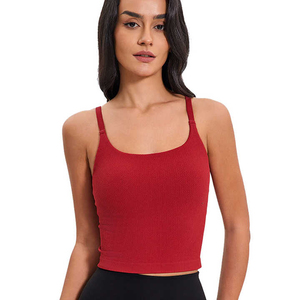 Camiseta sin mangas de yoga elástica ajustada para mujer Camiseta sin mangas personalizada de alta calidad transpirable para mujer - Product Image 1