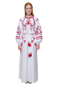 Bordado a mano de manga larga estilo Vintage túnica Sexy abrigo frontal desgaste de fiesta ucraniano Midi mejor diseño vestido para mujeres a granel - Product Image 4