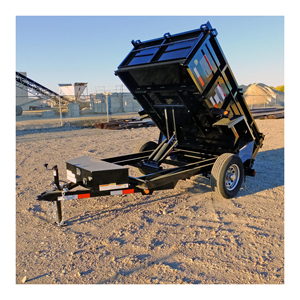 Remorque à benne basculante de qualité commerciale avec palan à ciseaux, pneus 14 plis et boîte à outils de rangement conçue pour le transport d'équipement lourd - Product Image 2