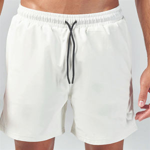 Lightweight Moisture Wicking Fabric <b>White</b> Essential 5 Inch <b>Shorts</b> with Contour Side Panels and Inner Mesh Pants <b>Shorts</b> for <b>Men</b> - Product Image 2