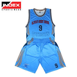 Ensemble d'uniformes de basket-ball pour hommes design personnalisé maillot court respirant vêtements de sport à imprimé vierge à sublimation prix de gros - Product Image 1