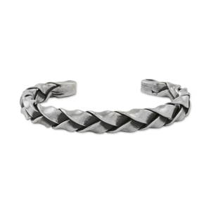 ทำด้วยมือสไตล์โบฮีเมียนเงินสเตอร์ลิงคนไทยชาวเขากำไลข้อมือริบบิ้นถักเปียเครื่องประดับสำหรับเธอขายส่งจำนวนมาก - Product Image 1