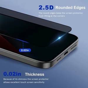 Pellicola Protettiva Anti-Spia in <span class=keywords><strong>Vetro</strong></span> <span class=keywords><strong>Temperato</strong></span> per <span class=keywords><strong>iPhone</strong></span>, Protezione Privacy, Senza Bolle, Anti-Graffio - Product Image 2