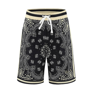 กางเกงขาสั้นตาข่ายพิมพ์ลายดิจิทัลทำจากโพลีเอสเตอร์ออกแบบได้ตามต้องการสำหรับผู้ชายเครื่องแต่งกายสำหรับผู้ชายดีไซน์ล่าสุด - Product Image 3