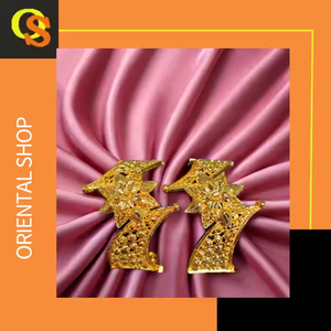 Ensemble de boucles d'oreilles à bas prix avec des boucles d'oreilles de style Jhumka plaquées or 22 carats de conception traditionnelle, bijoux pour femmes portés par les exportateurs - Product Image 3