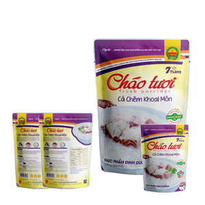 Gachas Frescas de Lubina y Taro Hechas en Vietnam, Nutritivas, 240g, Alimento para Bebés, Certificados ISO, HACCP, FSSC, BRC para Alimentos Listos para Consumir, MRE - Product Image 1