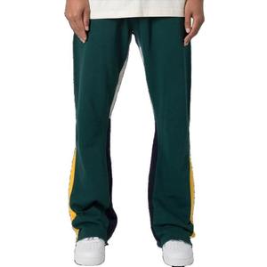 Tendencia al por mayor 100% algodón Casual Streetwear pintura acampanada Splatter pantalones de chándal Raw pierna ancha Flare pantalones de chándal hombres - Product Image 1