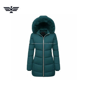 Chaqueta Acolchada con Capucha y Cremallera para Mujer, de Otoño, Larga, Gruesa, Tejida, Personalizada, Transpirable y de Alta Calidad, Marca EMPIRE TREND WEARS - Product Image 2