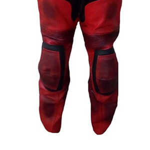 Combinaison de course moto en cuir personnalisée, imprimée, hiver, grande taille, coupe-vent, respirante, entièrement rouge et noire, cirée, personnalisable pour équipe, marque de course - Product Image 4