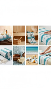 Pestemal de Playa de Cuatro Esquinas, Tejido, 100% Algodón, de Secado Rápido y Ecológico - Product Image 4