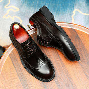 Chaussures Oxford en cuir de vachette pleine fleur avec talon amorti et design antidérapant, chaussures habillées pour hommes, chaussures en cuir - Product Image 3