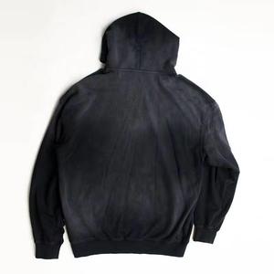 Sudadera con Capucha Personalizada con Cierre, Estilo Desgastado y Decolorado, Sudadera con Capucha Extra Grande para Hombre, Estilo Urbano, Lavado Ácido, Sudadera con Capucha Desgastada para Hombre - Product Image 6