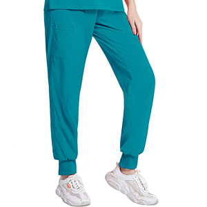 Ensemble de pantalons de travail unisexe, coupe slim, professionnels, en spandex, séchage rapide, respirants, confortables, avec taille côtelée droite, style jogger - Product Image 2