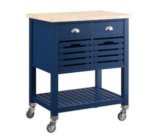 Handmade Natural Wood Kitchen Trolley Cart Wine Rack Bamboo Dining Room <b>Rolling</b> Kitchen Cabinet for Bar Use - Product Image 4