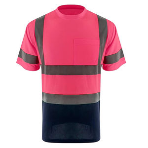 Camiseta de manga corta de construcción de alta visibilidad personalizada, camisetas de trabajo de seguridad de alta visibilidad, camisas reflectantes de seguridad transpirables para hombres - Product Image 1