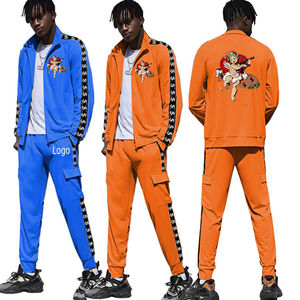 Ensemble de survêtement décontracté unisexe léger en gros OEM avec fermeture éclair personnalisée et pantalon évasé à pattes - Product Image 5