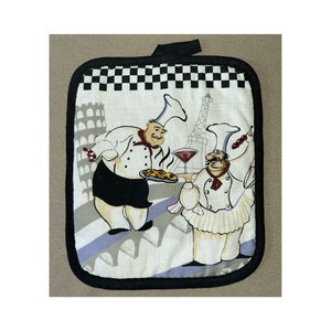 Environnement sûr 100% coton brodé matelassé résistant à la chaleur recyclable Value Pack OEM ODM Floral Made In India Kitchen Pot Holder - Product Image 4