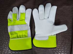 Gants de sécurité industriels professionnels antidérapants et ignifuges en cuir de vachette, doublure en coton, personnalisables, résistants à la chaleur - Product Image 3