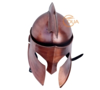 DUA 18 Gauge Médiéval pour Casque Spartan King Leonidas 300 Movie Armor avec Plume Rouge Wearable Metal Crafts
