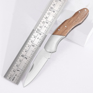 Cuchillo plegable de bolsillo de doble protección de acero inoxidable Nogal Negro profesional de fábrica de cubiertos OEM ODM personalizado al por mayor - Product Image 4