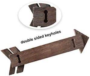 Flecha de madera Decoración de pared Carteles colgantes rústicos Casa de campo Flechas de madera decorativas-Señal de flecha marrón Decoración para el hogar (paquete de 3) - Product Image 5