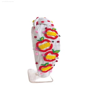 Handmade Beaded <b>Headbands</b> for Girls Women Kids Top Knotted Hair Accessories for Back to School - Product Image 2