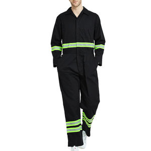 Men's Comfortable Cotton Safety Overall Coveralls Breathable Reflective Flame-<b>Resistant</b> <b>Fire</b>-Proof Protective Workwear suits - Product Image 1