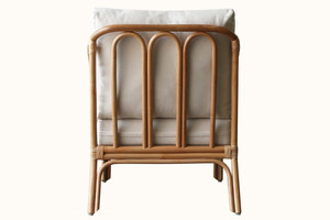 Sofá de Ratán de Lujo con Cojín. Silla de Mimbre Abierta con Tapicería de Mimbre, Muebles para el Hogar, Sala de Estar - Product Image 2