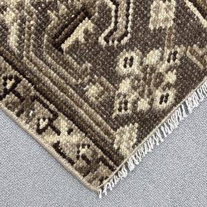 8.1x9.5 ft Turkish Oversize Rug, <b>Brown</b> Gray Vintage Moroccan <b>Wool</b> Rug - Product Image 4